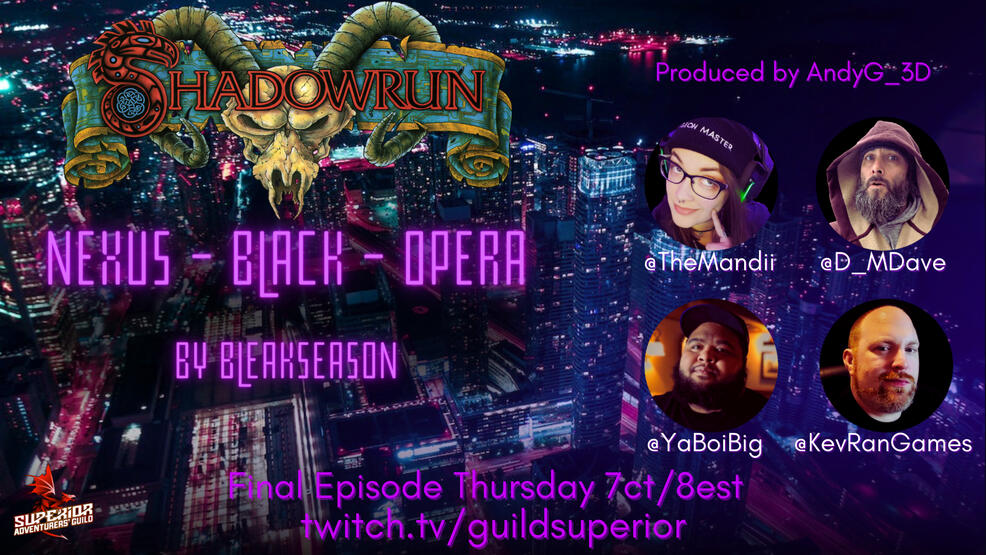 Shadowrun Year Zero: Nexus Black Opera Shadowrun Year Zero: Nexus Black Opera